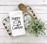 Happy Camper Tea Towel