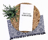 Shit creek survivor Tea Towel